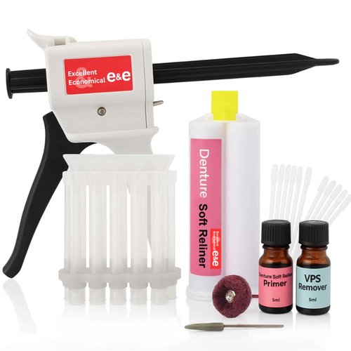 E&E Upper and Lower Denture Soft Reline Kit