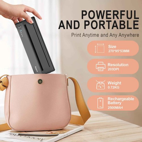 Bagana P8008 Tattoo Stencil Printer, Thermal Bluetooth Temporary Wireless Tattoo Printer Machine with 110pcs Tattoo Transfer Paper