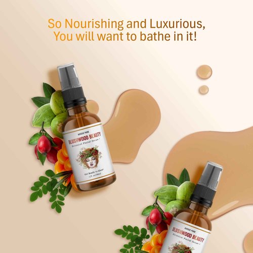 Aussie Pure Blushwood Beauty Botanical Facial Serum+ - 3-in-1 Everyday Cell Support and Beautifying Formula for Skin, Lips, and Hair - Lab-Tested and Authenticated 30ml