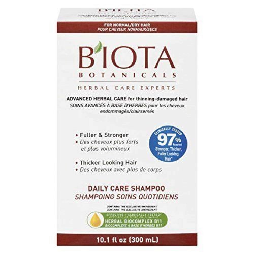 B'IOTA Botanicals Herbal Care Experts Daily Care Shampoo For Normal/Dry Thinning Hair 10.1 oz ( Pack of 3)