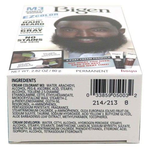 Bigen EZ Color Hair Color for Men, Darkest Brown Kit, 48 Oz, Pack of 6