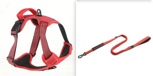No Pull Breathable Reflective Dog Harness with Adjustable Size and Color Options