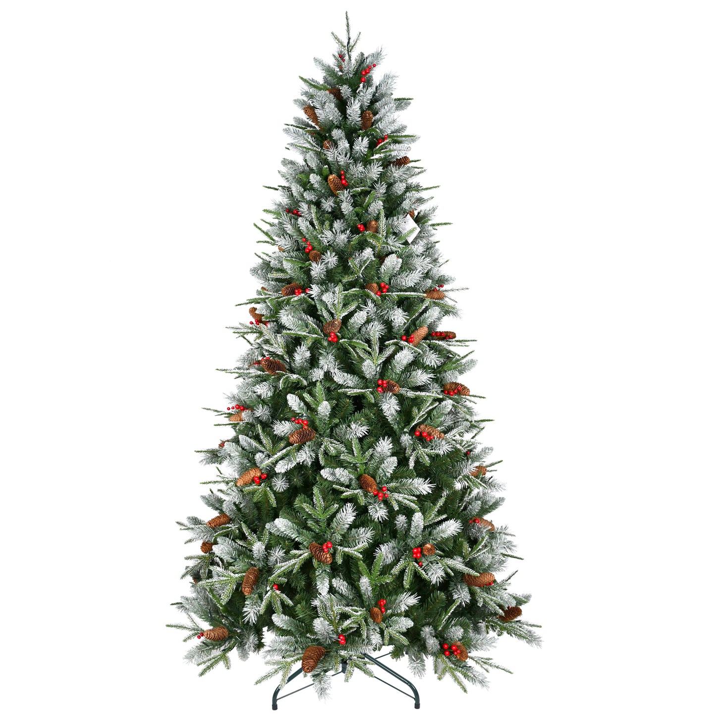 Artificial Christmas Tree with Red Fruits & Pine Cones - Multiple Heights