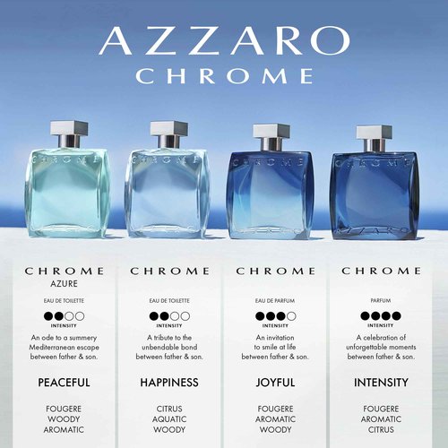 Azzaro Chrome Eau de Parfum - Fresh Aquatic Mens Cologne - Fougère, Aromatic & Woody Fragrance - Citrus Notes - Lasting Wear - Classic Clean Scent - Luxury Perfumes for Men - Travel Size, 1.6 Fl. Oz