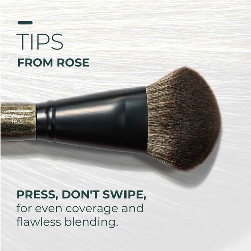 Rose and Ben Beauty C41 Blush Brush & C42 Foundation Brush Bundle | Professional Tools for Flawless Liquid, Cream, Pressed & Powder Application | Angled, Streak-Free, Cruelty-Free