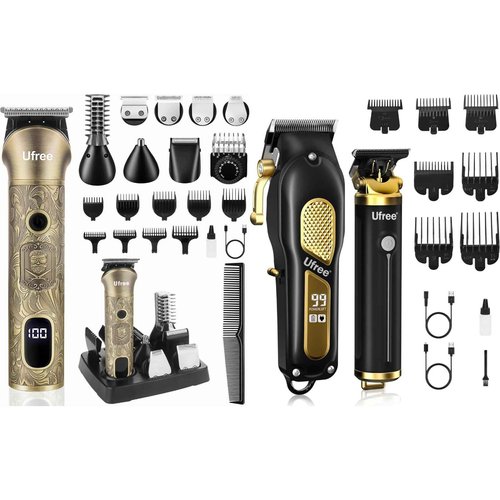 Ufree Beard Trimmer for Men, Cordless Hair Clippers, Electric Razor Shavers for Men, Professional Clippers and Trimmers Set, Cordless Clippers for Hair Cutting