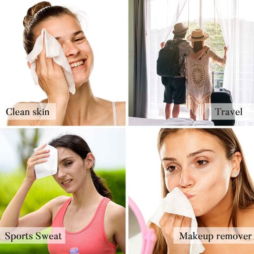 Juexica 2000 Pcs Disposable Portable Compression Travel Towel Cotton Face Washcloth for Travel, Home, Camping and Other Outdoor Activities