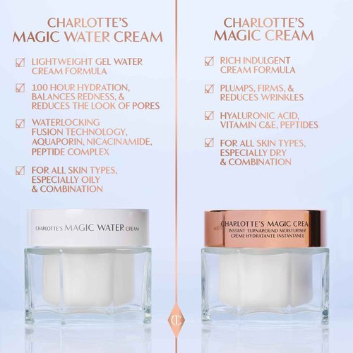 Charlotte Tilbury Magic Cream Face Moisturizer - Firming & Hydrating Face Cream with Cushion + Lift Mesh Technology, Vitamins C & E, Peptide Complex & Hyaluronic Acid (30ml)