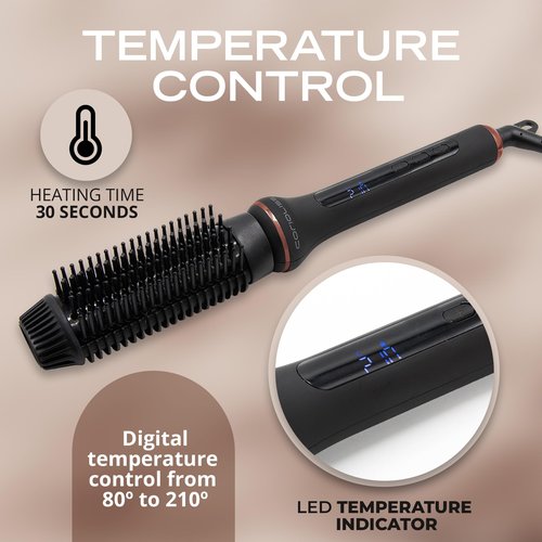 Corioliss Electric Hair Straightening Brush Hot Brush Antifrizz Temperature Control 80º to 210º Ionic Ceramic Automatic Switch Off