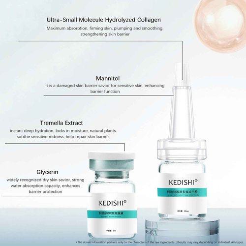 Post Microneedling Serum, After Microneedling Care, Tremella Extract+Freeze-Dried Hydrolyzed Collagen Serum, All Preservatives-Free, Instant Deep Hydration Smoothing, Soothing for Sensitive Skin(25ml)