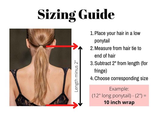 BLACK 18" inch Genuine Leather Motorcycle Hair Wrap for Long Hair - Handmade Ponytail Sleeve Long Hair Protector & Saver | Biker Hair Tie Helmet Accessory | Made in USA (18 inch, No Fringe)