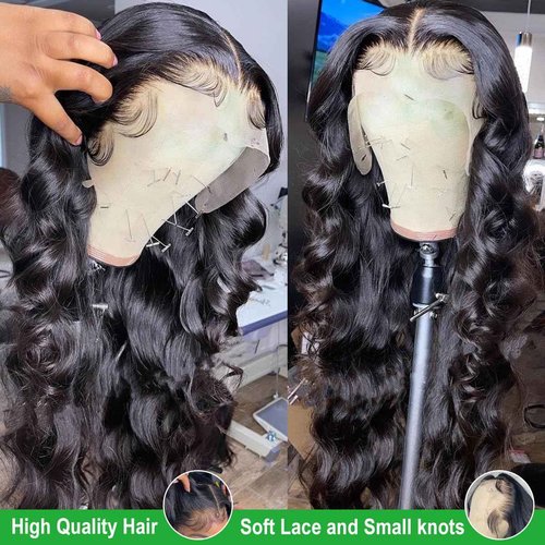 Cikana 30 Inch Lace Front Wigs Human Hair Pre Plucked 180% Density Body Wave Transparent HD 13x6 Lace Frontal Wigs Glueless Body Wave Wig for Women with Baby Hair