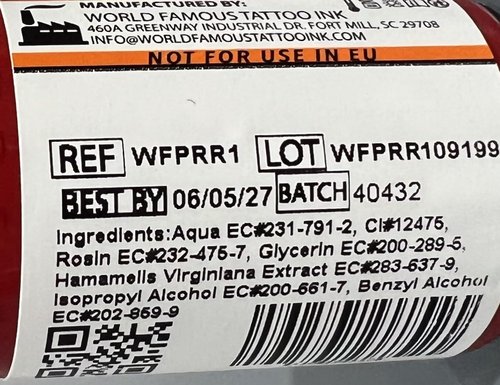 World Famous Tattoo Ink - Pitch Black Tattoo Ink - Professional Tattoo Ink & Tattoo Supplies - Skin-Safe Permanent Tattooing in Bold, Black Shade - Vegan & Non-Toxic (8 oz)