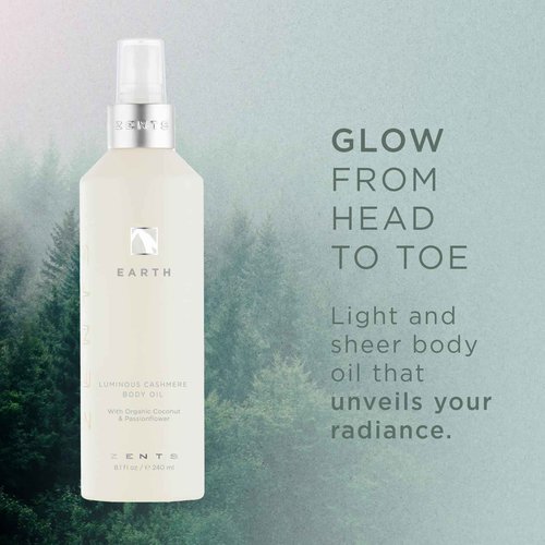 ZENTS Body Lotion and Cashmere Oil Set (Earth), Anti-Aging Probiotic Lotion, Soften and Moisturize Skin with Organic Coconut Oil, Moisturize and Nourish Dry Skin, Powerful Healing Duo