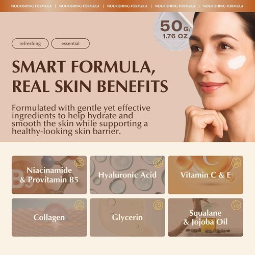 PERFECT ONE Firming Face Cream – Anti-Aging Collagen Moisturizer with Hyaluronic Acid, Niacinamide, and Squalane for firmer, brighter hydrated skin – All-in-One Skin Tightening Facial & Eye Cream, 50g