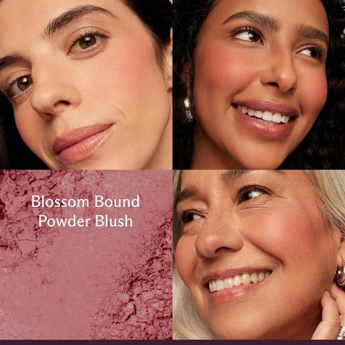 Subtl Staks 5-in-1 Travel Makeup kit by subtl beauty - eyeshadow duo, powder blush, cream highlighter, lip and cheek, lip balm - free travel mirror and brush - stackable makeup for travel