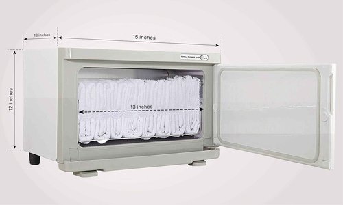 Pursonic Professional Towel Warmer with UV Sterilizer - 8L Premium Towel Warmer 360 Heating with Separate Water Tank - Aluminum Interior for Bathroom, Spa, Salon & Home (White)