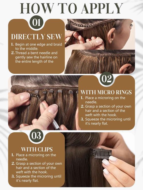 Loxxy Genius Weft Hair Extensions Real Human Hair 18inch Grey Sew in Extensions Real Human Hair Extensions Natural Hair Genius Weft for Short Hair One Piece