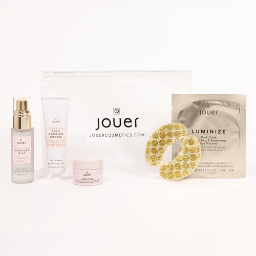 Jouer Skincare Starter Set - Includes Vitamin K Cream, Skin Barrier Repair DD Cream, Caffeine Eye Patches, and Face Moisture Mist