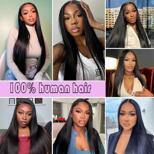 12A Human Hair Bundles Straight 3 Bundles Human Hair 14 16 18 Inch, 100% Unprocessed Brazilian Virgin Human Hair Straight Bundle Double Strong Weft Natural Black Color(300g /lot)