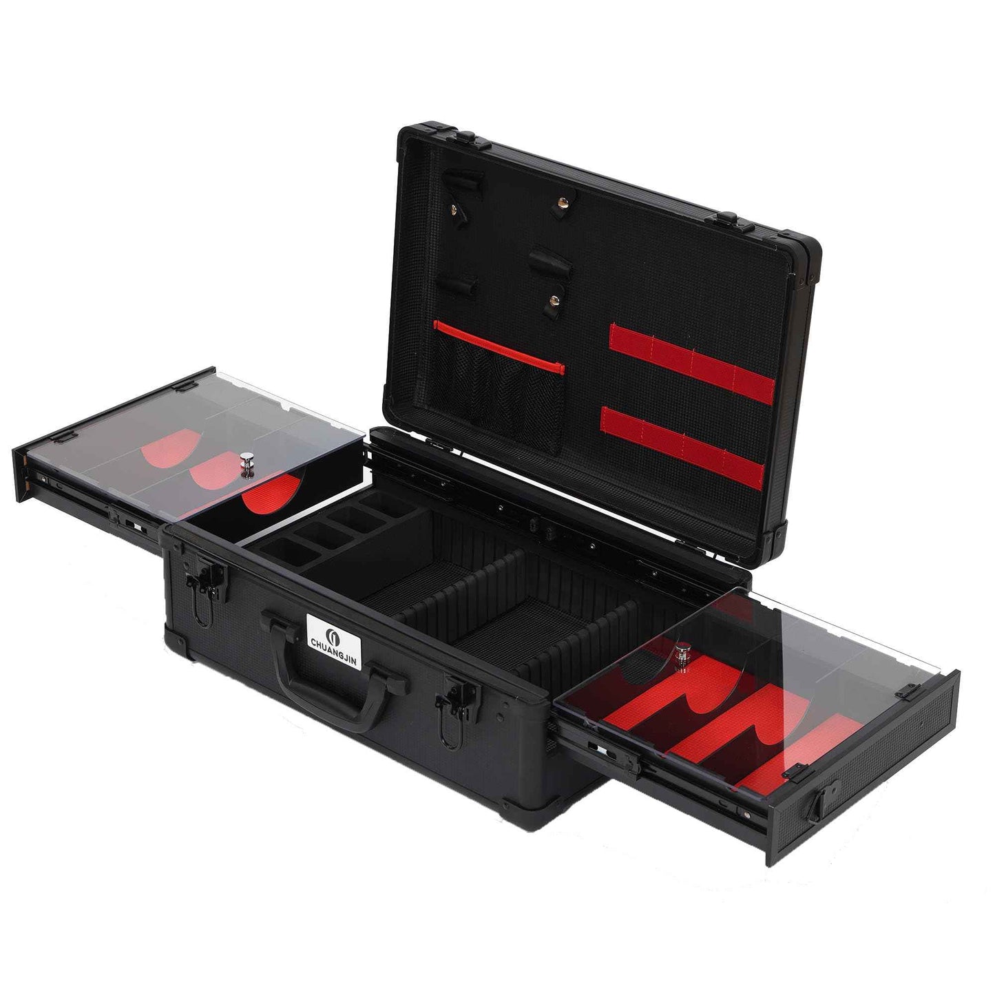 Large Barber Carrying Case, Hairdresser Tool Box Organizer Traveling Case, Portable Travel Barber Suitcase for Hair Stylist Pet Groomer Beauty Salon Makeup Artist