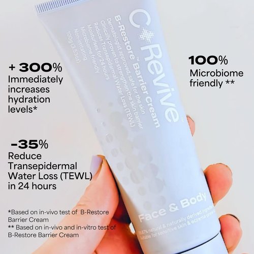 CelRevive B-Restore™ Barrier Cream soothes, hydrates, and supports microbiome balance, restoring comfort to sensitive, dry skin. EWG Verified™ for safety and transparency. Made in Australia