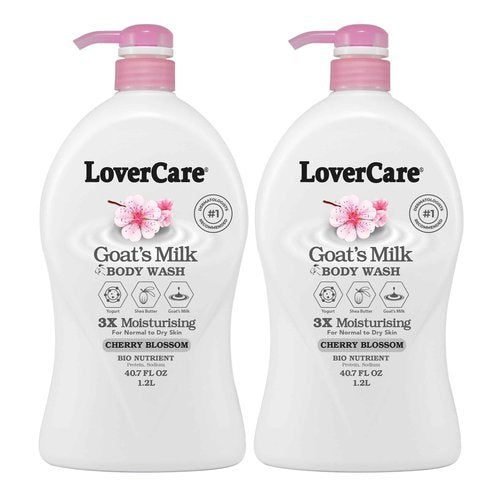 Lovercare 2-PACK Goat's Milk Cherry Blossom Body Wash 2 x 40.7 Fl.Oz.