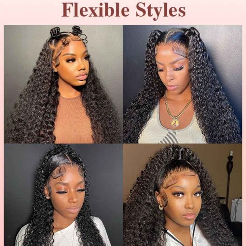 WestKiss Curly Wigs Human Hair Lace Front Wigs Kinky Curly 4x7 Closure Wig Pre Cut Lace Ready To Go Glueless Wigs Human Hair Bleached Knots Pre Plucked Human Hair Lace Front Wig 14 Inch
