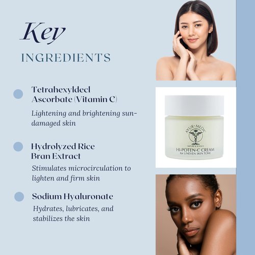 Ayur-Medic Hi-Poten C Cream for Uneven Skin Tone (2 oz.)