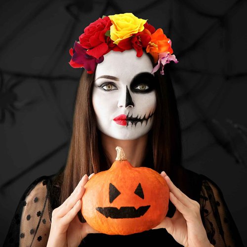 Xinnun 18 Pcs Mexican Rose Flower Crown Headband Easter Mardi Gras Headpiece Cosplay Headgear for Party