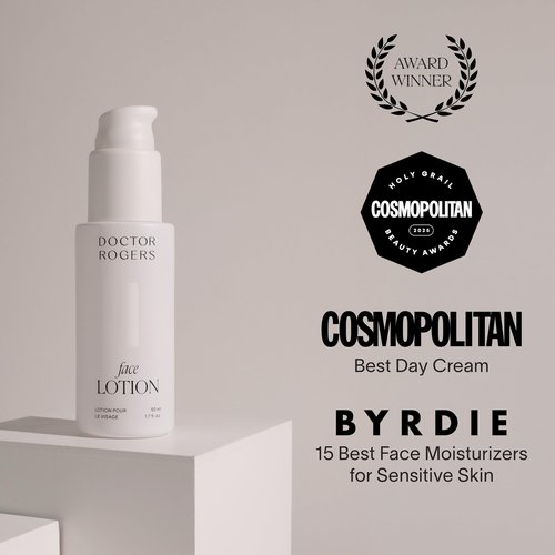 Doctor Rogers Face Lotion. Unscented Moisturizing Lotion for Sensitive Skin. Lightweight Hydration. Moisturize & Strengthen Skin, Fragrance & Paraben Free 1.7 Ounce (50ml)