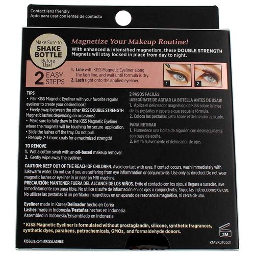 Kiss Magnetic Eyeliner And Eyelash Kit (Lure) (Pack of 3)
