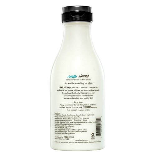 TEENOLOGY Shampoo, Conditioner, and Body Wash Bundle (Save 10%) - Sulfate and Paraben Free, Noncomedogenic, Natural Botanical Extracts, Vanilla Almond & Tropical Orange- 16 oz.