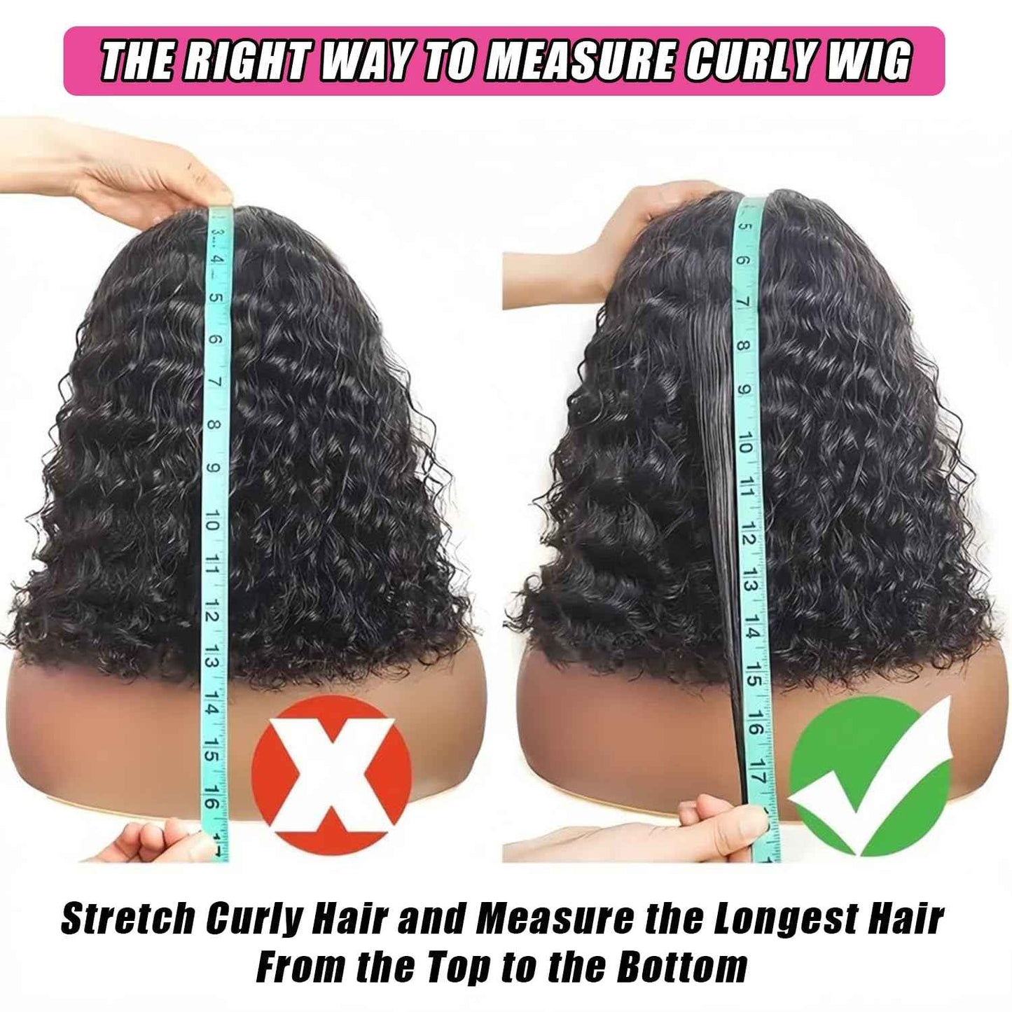 Half Wig Human Hair Deep Wave 200% Density Curly Half Wig Drawstring Seamless Flip Over 3 In 1 Half Wigs for Black Women Wear and Go Glueless Headband Wig Human Hair Beginner Friendly 16 Inch