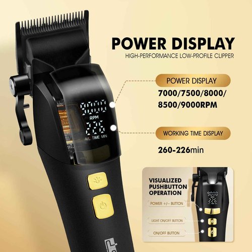 DSP Professional Hair Clippers for Men, Barber Clippers Set, Cordless Ceramic Blade, Machines for Cutting Hair, Gifts for Men
