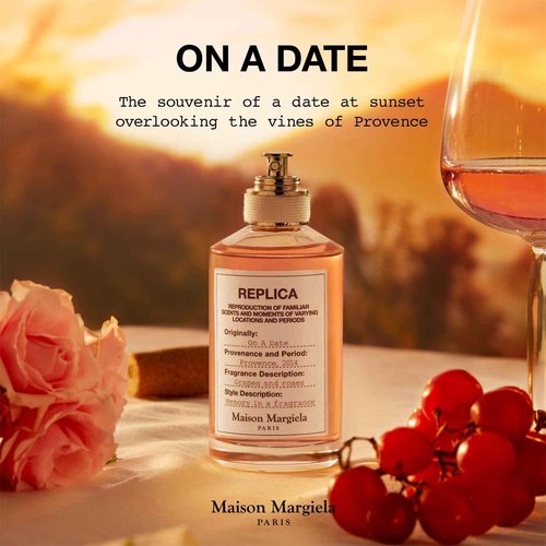 Maison Margiela - Replica - On a Date Eau de Toilette Set - Floral Fragrance - With Patchouli, Rose, & Black Current Accords - 1 Fl Oz & 0.3 Fl Oz Travel Size