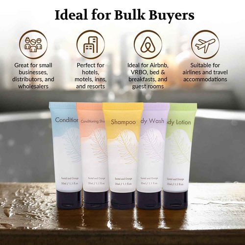 NISGUR Double Sealed Hotel Conditioner Bulk 200 Pack Individually Wrapped Travel Size Conditioner Aloe and Green Tea Extract Infused Hotel Supplies and Toiletries for Guest