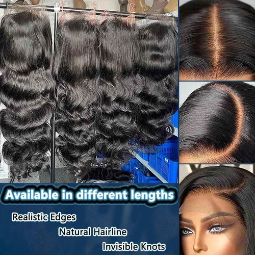 IVYJOYNA Natural Black 22 Inch 13x4 200 Density Lace Front Wigs Human Hair Body Wave HD Transparent Pre Plucked Frontal Wigs Human Hair Curly Glueless Wigs Human Hair Wig for Women