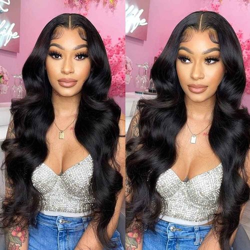 Aopusi Bundles with Closure Body Wave Bundles with Closure Weaves 4×4 Free Part Lace Closure with 3 Bundles 100% Brazilian Virgin Remy Human Hair 150% Density Natural Color (14 16 18+12 Inch)