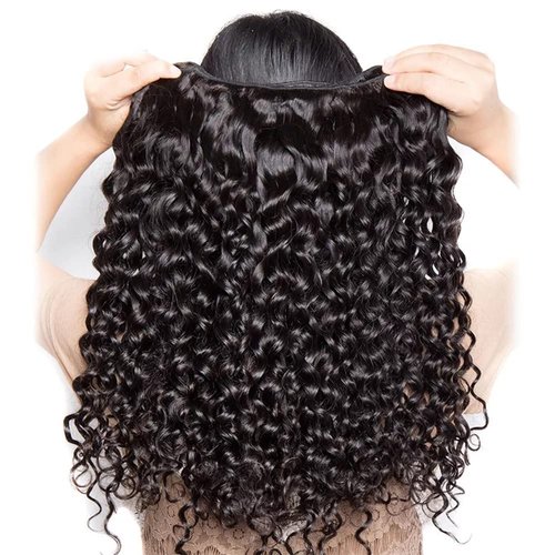 Ladiaryf Water Wave Bundles Human Hair Soft Brazilian Virgin Human Hair 100% Unprocessed Wet and Wavy Curly Bundles Natural Black Color Can Be Dyed Total 300g 14 16 18 Inch