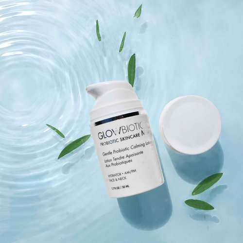 Glowbiotics Gentle Probiotic Calming Lotion: Lightweight Peptide & Probiotic Moisturizer for Sensitive Skin | With Hyaluronic Acid, Niacinamide & Ceramide-Rich Safflower Oil
