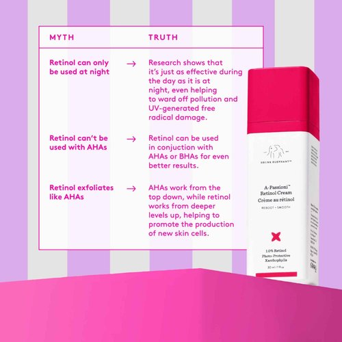 Drunk Elephant A-Passioni Retinol Cream - 30 ml/1 fl oz - 1% Retinol Serum - Clean Clinical Skincare - Cruelty-Free - Dermatologist-Tested - Free of Essential Oils, Silicones, and Fragrance