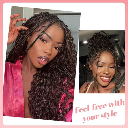 Chocolate Brown Human Braiding Hair For Boho Braids 4# 100g Deep Wave Bulk Human Hair for Braiding 12A No Weft Curly Human Hair Extensions Wet and Wavy Boho Hair for Braiding (4#-Deep Wave, 20 Inch)