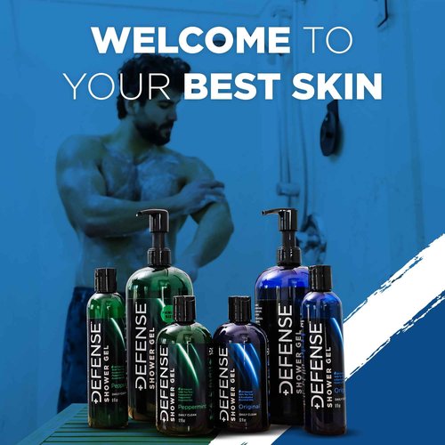 Defense Soap Tea Tree Body Wash | All Natural Organic Shower Soap for Athletes | Odor Control & Skin Fungal Protection for Sports, Post Workout & Recovery - 32 oz (Pack of 2)