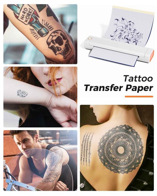 Phomemo Tattoo Stencil Printer, M08F Bluetooth Tattoo Printer for Artists & Beginners, Portable Transfer Machine, Compatible with Phone & PC, with Storage Case & 10pcs Transfer Paper