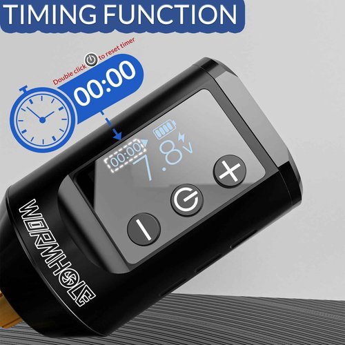 Wormhole Tattoo Multi-Functional Wireless and Wired Tattoo Gun Kit with Tattoo Power Supply and Wireless Tattoo Battery Tattoo Machine Kit Tattoo Kit Tattoo Pen Kit for Beginners