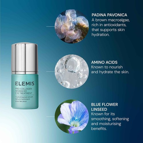 ELEMIS Pro-Collagen Advanced Eye Treatment, 15ml – Lightweight Daily Anti-Wrinkle Eye Serum, Firm, Smooth & Deeply Hydrate Delicate Skin, Anti-Aging Serum, Fine Lines and Wrinkles Treatment