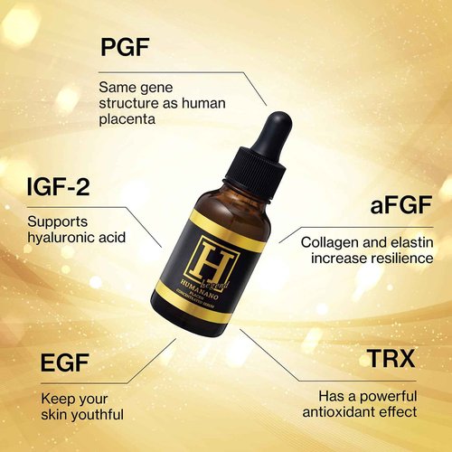 Japanese Placen Liposomal 200% Concentrated Serum, EGF, FGF, "HUMANANO", Paraben Free, Alcohol Free, Mineral Oil Free, Cruelty Free (1month 1.01 fl oz)