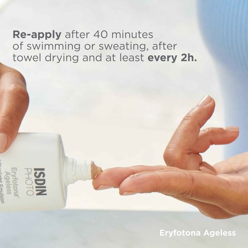 ISDIN Eryfotona Ageless Tinted Mineral Sunscreen for Face, SPF 50 Zinc Oxide Formula Helps Repair Sun Damage, 3.4 Fl.Oz. Travel-Size Tube, Water Resistant and Non-comedogenic