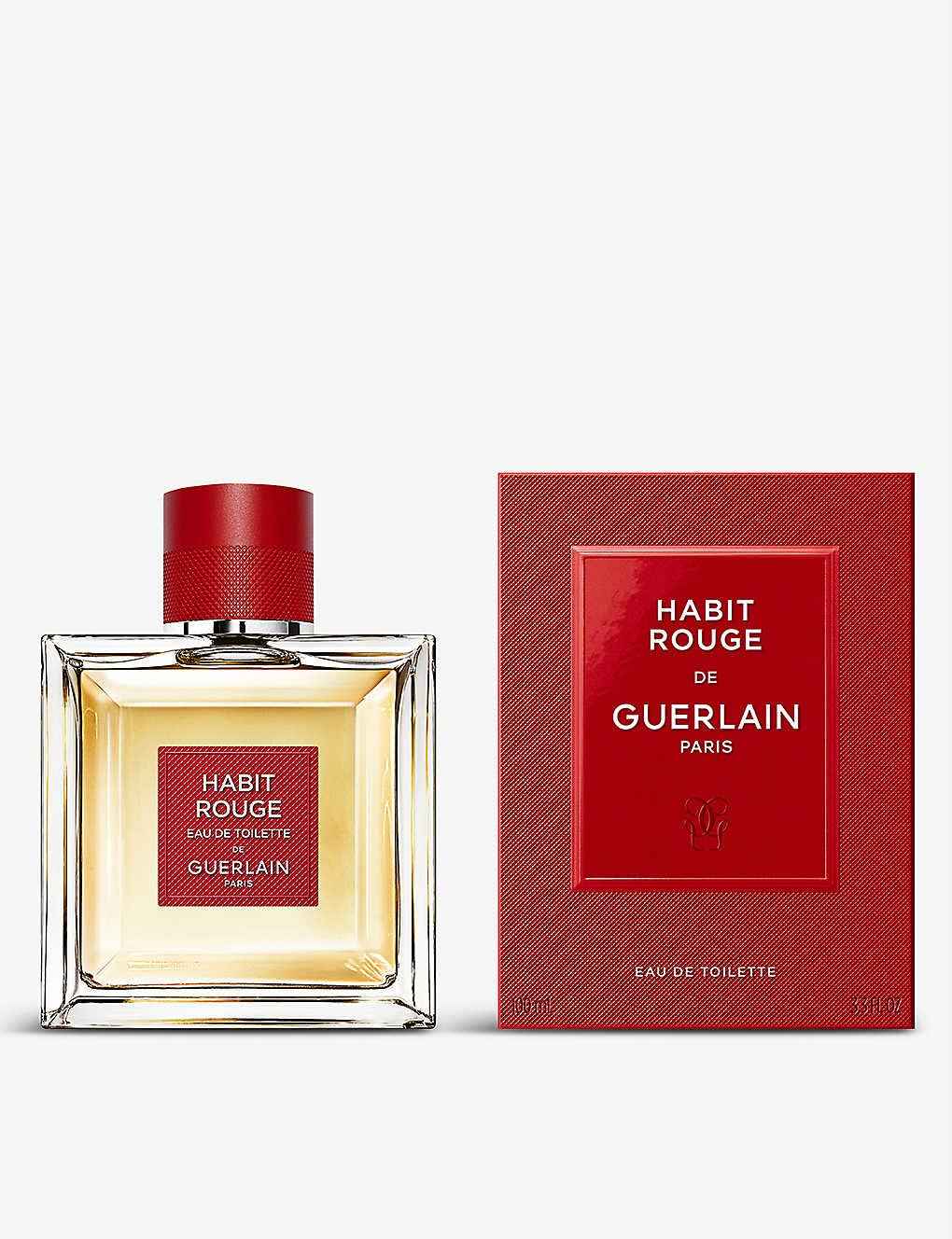 GUERLAIN Habit Rouge For Men Eau De Toilette Spray, 3.4 Ounce